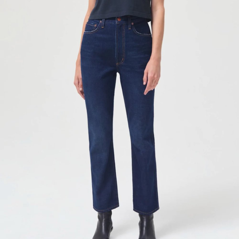 BNWT Agolde pinch waist kick flare jeans in color radio